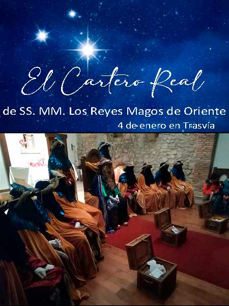 Cartero Real deLos Reyes Magos de Oriente en Trasvia Comillas